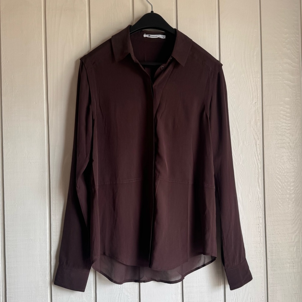 Alexander Wang Brown Button Down Blouse